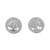 Sterling silver button earrings, 'Glittering Trees' - Tree Motif Sterling Silver Button Earrings from Thailand