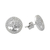 Sterling silver button earrings, 'Glittering Trees' - Tree Motif Sterling Silver Button Earrings from Thailand