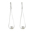 Cultured pearl dangle earrings, 'White Elegance' - Cultured Pearl and Silver Dangle Earrings from Thailand thumbail