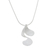 Sterling Silber Anhänger Halskette "Sleek Swirl" - Thailändische Sterlingsilber-Halskette mit Anhängern im abstrakten Stil
