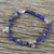 Lapis lazuli beaded bracelet, 'Indigo Love' - Lapis Lazuli and Karen Silver Beaded Bracelet from Thailand (image 2) thumbail