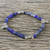 Lapis lazuli beaded bracelet, 'Indigo Love' - Lapis Lazuli and Karen Silver Beaded Bracelet from Thailand (image 2b) thumbail
