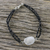 Rainbow moonstone beaded pendant bracelet, 'Moon Lover' - Rainbow Moonstone Beaded Pendant Bracelet from Thailand (image 2) thumbail