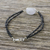 Rainbow moonstone beaded pendant bracelet, 'Moon Lover' - Rainbow Moonstone Beaded Pendant Bracelet from Thailand (image 2b) thumbail