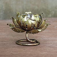 Featured review for Iron tealight candleholder, Lotus Glow