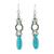 Beaded dangle earrings, 'Exciting Adventure in Blue' - Blue Calcite and Glass Dangle Earrings from Thailand thumbail