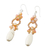 Perlenohrringe - Weiße Calcit- und Glas-Ohrhänger aus Thailand