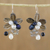 Smoky quartz and cultured pearl dangle earrings, 'Elegant Flora' - Smoky Quartz and Cultured Pearl Earrings from Thailand (image 2) thumbail