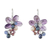 Amethyst and cultured pearl dangle earrings, 'Elegant Flora' - Amethyst and Cultured Pearl Earrings from Thailand thumbail