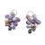 Amethyst and cultured pearl dangle earrings, 'Elegant Flora' - Amethyst and Cultured Pearl Earrings from Thailand (image 2b) thumbail