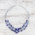 Lapis lazuli and cultured pearl beaded necklace, 'Elegant Flora' - Lapis Lazuli and Cultured Pearl Necklace from Thailand (image 2b) thumbail