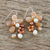 Quartz and cultured pearl dangle earrings, 'Elegant Flora' - Quartz and Cultured Pearl Dangle Earrings from Thailand (image 2b) thumbail