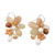 Quartz and cultured pearl dangle earrings, 'Elegant Flora' - Quartz and Cultured Pearl Dangle Earrings from Thailand (image 2c) thumbail