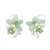 Quartz and cultured pearl dangle earrings, 'Elegant Flora in Green' - Green Quartz and Pearl Dangle Earrings from Thailand (image 2c) thumbail