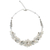 Halskette aus Quarz- und Zuchtperlenperlen - Weiße Quarz- und Perlenkette aus Thailand