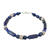 Lapis lazuli beaded bracelet, 'Indigo Dream' - Lapis Lazuli and Silver Beaded Bracelet from Thailand thumbail