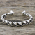 Sterling silver cuff bracelet, 'Ceriy Strength' - Handmade Sterling Silver Thai Hill Tribe Cuff Bracelet (image 2) thumbail