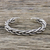 Sterling silver cuff bracelet, 'Chiang Mai Signature' - Handmade Sterling Silver Thai Hill Tribe Cuff Bracelet (image 2) thumbail