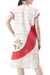 Cotton batik dress, 'Pheasant Singing' - 100% Cotton Thai Batik Short Sleeve Dress in Earth Tones (image 2c) thumbail