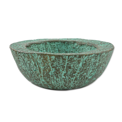 Green Recycled Paper Decorative Bowl from Thailand