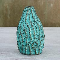 Recycled paper decorative vase, Mystic Mountain