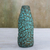 Recycled paper decorative vase, 'Textured Green' - Textured Recycled Paper Decorative Vase from Thailand