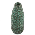 Recycled paper decorative vase, 'Textured Green' - Textured Recycled Paper Decorative Vase from Thailand