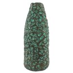 Recycled paper decorative vase, 'Textured Green' - Textured Recycled Paper Decorative Vase from Thailand