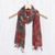 Tie-dyed cotton scarf, 'Heated Colors' - Tie-Dyed Cotton Wrap Scarf in Red from Thailand