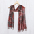 Tie-dyed cotton scarf, 'Heated Colors' - Tie-Dyed Cotton Wrap Scarf in Red from Thailand (image 2b) thumbail