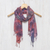 Tie-dyed cotton scarf, 'Fantastic Colors' - Tied-Dyed Cotton Wrap Scarf in Pink and Purple from Thailand (image 2) thumbail