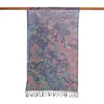 Tie-dyed cotton scarf, 'Fantastic Colors' - Tied-Dyed Cotton Wrap Scarf in Pink and Purple from Thailand
