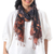 Tie-dyed cotton scarf, 'Subtle Colors' - Tie-Dyed Fringed Cotton Wrap Scarf in Brown from Thailand