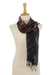 Tie-dyed cotton scarf, 'Subtle Colors' - Tie-Dyed Fringed Cotton Wrap Scarf in Brown from Thailand (image 2c) thumbail