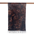Pañuelo de algodón tratado - Bufanda cruzada de algodón con flecos teñida anudada en marrón de Tailandia