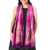 Tie-dyed silk scarf, 'Lovely Magic in Fuchsia' - Handwoven Tie-Dyed Silk Scarf in Fuchsia from Thailand (image 2b) thumbail