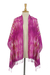 Tie-dyed silk scarf, 'Lovely Magic in Fuchsia' - Handwoven Tie-Dyed Silk Scarf in Fuchsia from Thailand (image 2f) thumbail