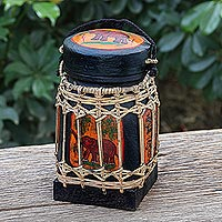 Ceramic decorative jar, 'Lanna Antique in Green' - Handmade Ceramic Decorative Jar from Thailand