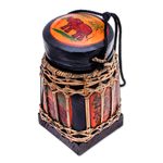 Ceramic decorative jar, 'Lanna Antique in Green' - Handmade Ceramic Decorative Jar from Thailand