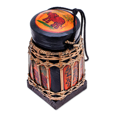 Handmade Ceramic Decorative Jar from Thailand