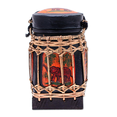 Dekoratives Glas aus Keramik - Handgefertigtes dekoratives Keramikglas aus Thailand