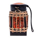 Ceramic decorative jar, 'Lanna Antique in Green' - Handmade Ceramic Decorative Jar from Thailand