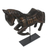 estatuilla de madera - Estatuilla de caballo de madera hecha a mano de Tailandia