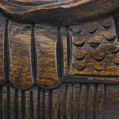 Holzstatuette - Handgefertigte Pferdestatuette aus Holz aus Thailand