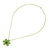 collar con colgante de flor natural - Colgante de flor de zinnia verde chapado en oro de 22 quilates de Tailandia