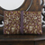 Rayon and silk blend jewelry roll, 'Fashion Garden' - Rayon and Silk Blend Jewelry Roll in Brown from Thailand (image 2b) thumbail