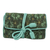 Rayon and silk blend jewelry roll, 'Floral Fashionista' - Rayon and Silk Blend Jewelry Roll in Green from Thailand (image 2a) thumbail