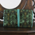 Rayon and silk blend jewelry roll, 'Floral Fashionista' - Rayon and Silk Blend Jewelry Roll in Green from Thailand (image 2b) thumbail