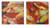'Happy Fancy Carp III' (diptych) - Diptych Paintings of Thai Koi Fish in Impressionist Style