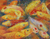 'Joyful Fancy Carp' - Signed Original Expressionist Koi Fish Painting Thailand thumbail